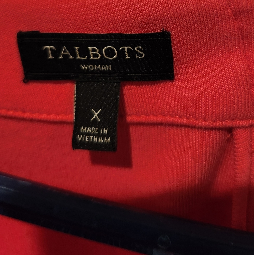 Talbots Woman Coral Scalloped Short sleeve shift dress size X - Picture 4 of 7